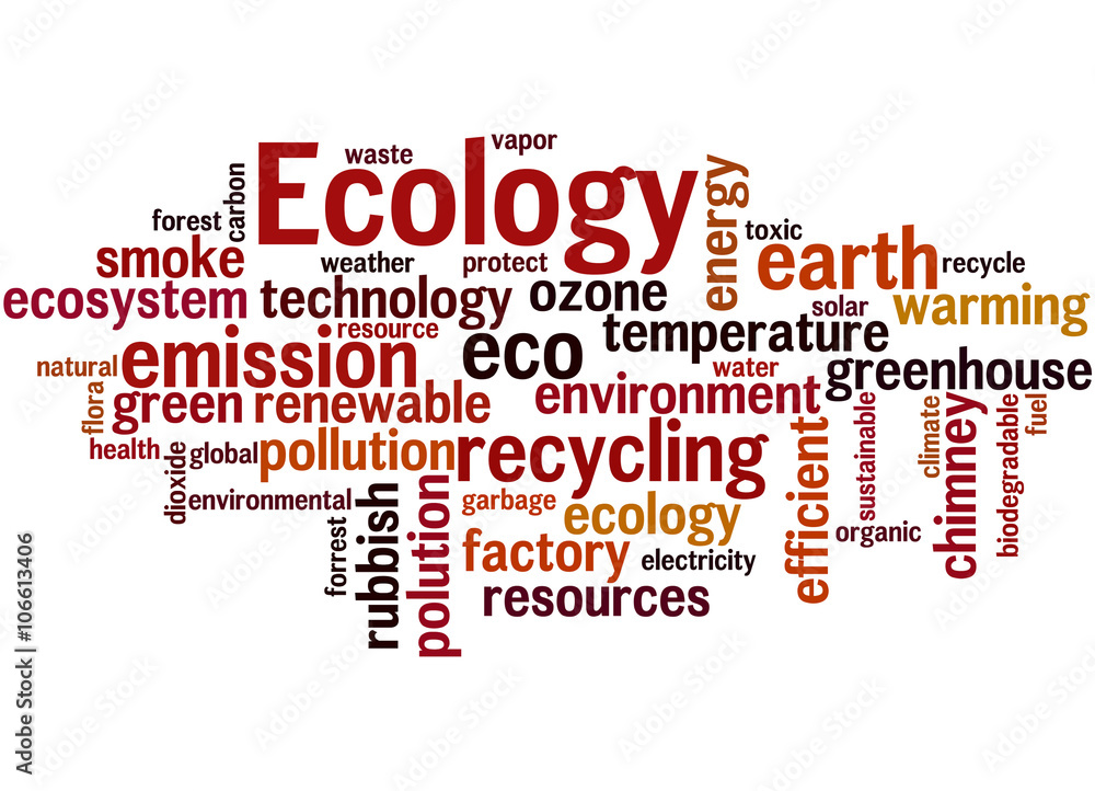Ecology, word cloud concept 5
