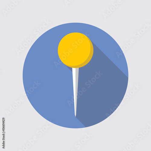 Push Pin Vector Flat Icon
