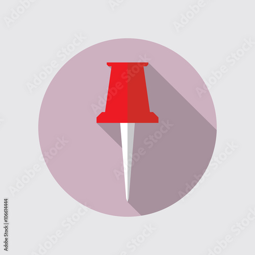Push Pin Vector Flat Icon
