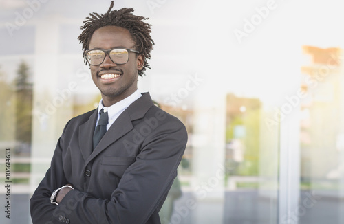 Foto Portrait of a black businessman