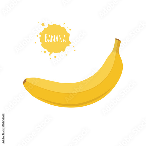 Banana fruit isolated on white background.