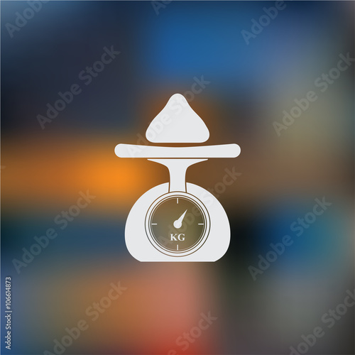 Weighing scales vector icon © sablevector
