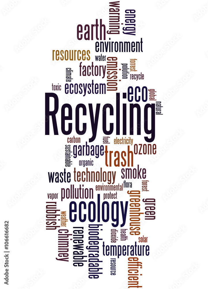 Obraz premium Recycling, word cloud concept