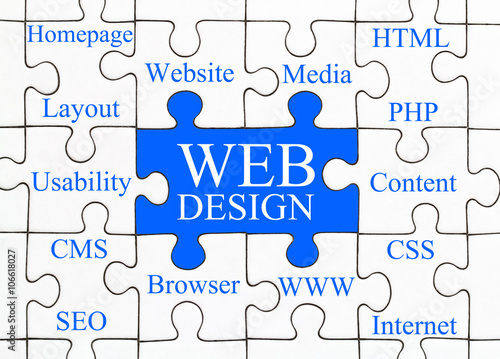 Web Design Puzzle Konzept