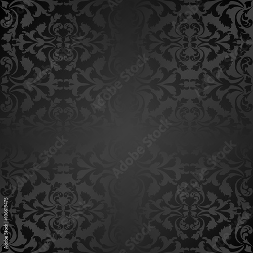 black background with antique pattern