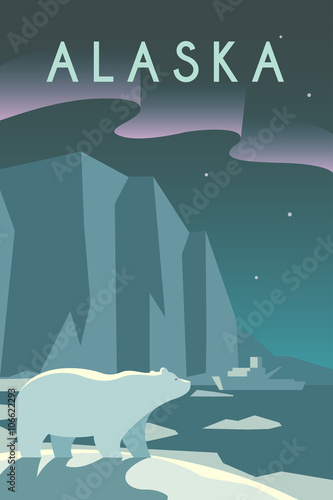 Art Deco poster. Alaska.