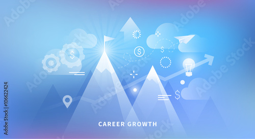 Web banner of career growth