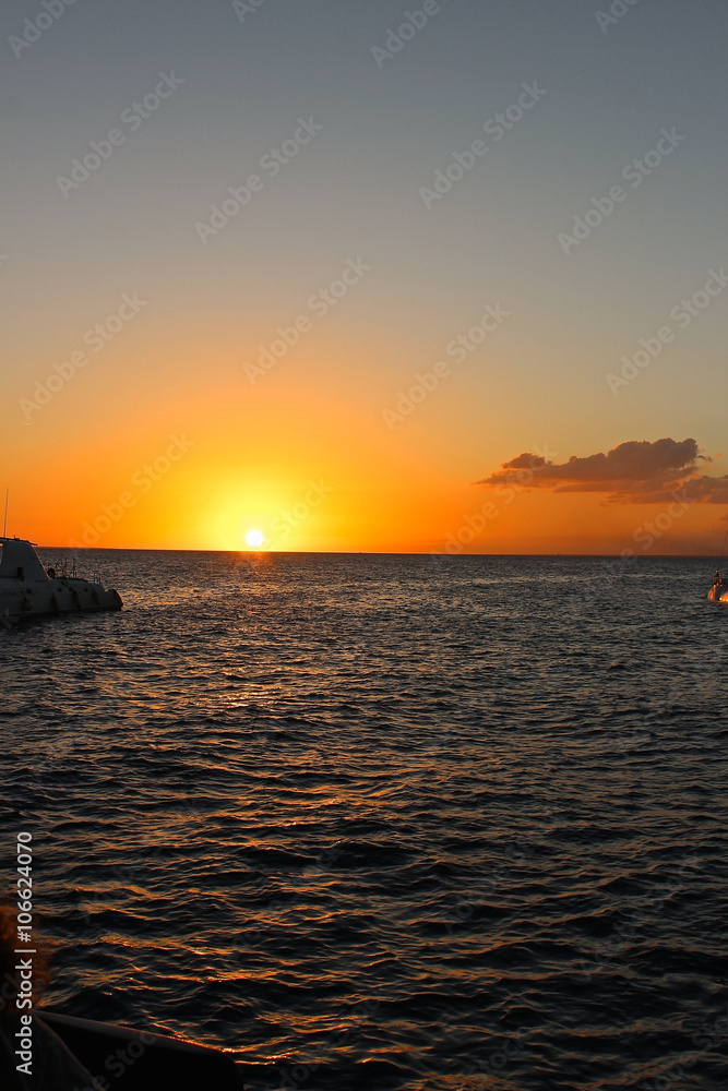 Sonnenuntergang in der Karibik