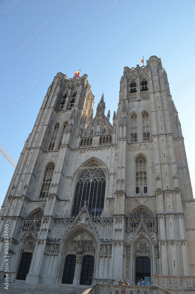 Cathedral of St. Michael and St. Gudula in the city of Brussels