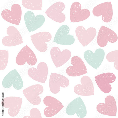 Colorful hearts seamless pattern on Valentine's day