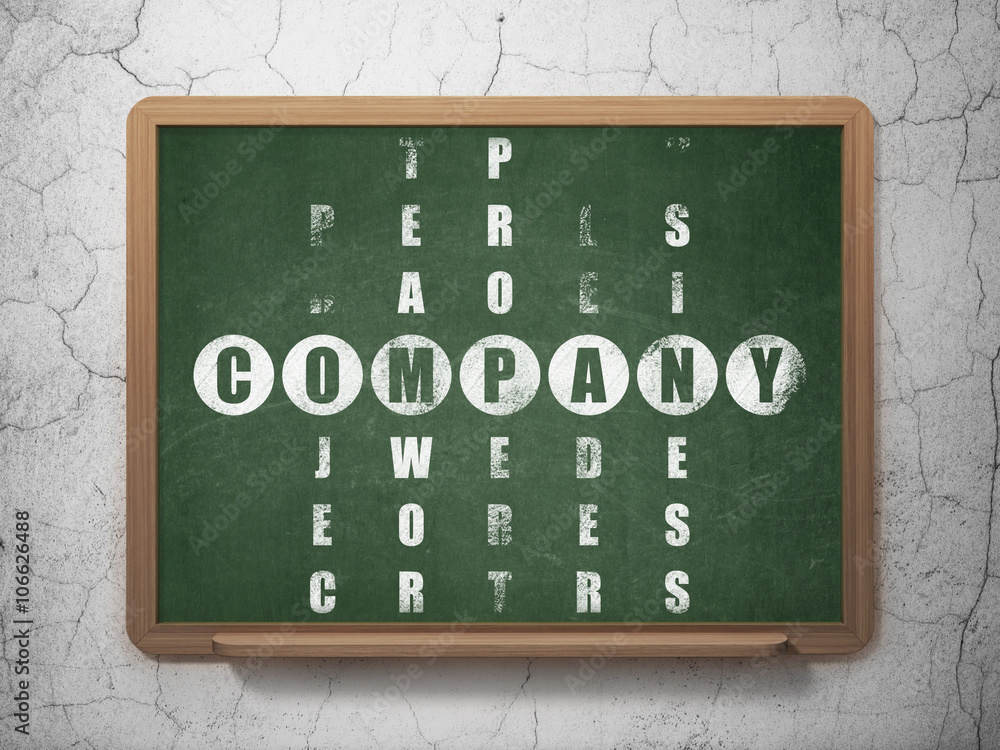 Business concept Company in Crossword Puzzle ilustración de Stock