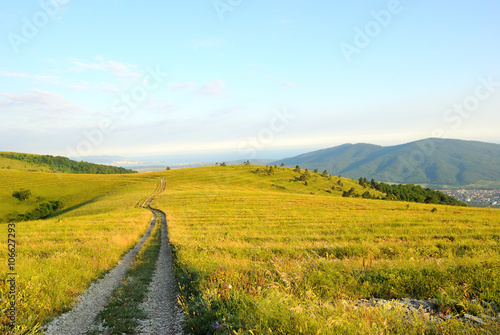The stony road in the mountains  Kabardinka  Russia