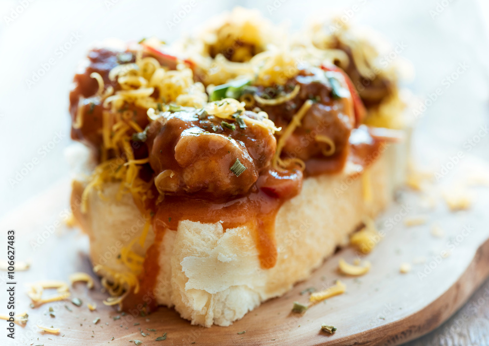 Meatballs cheese sandwich Meatballs cheese sandwich