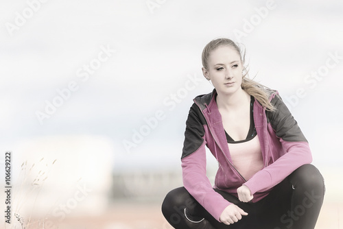Healthy young woman before ...