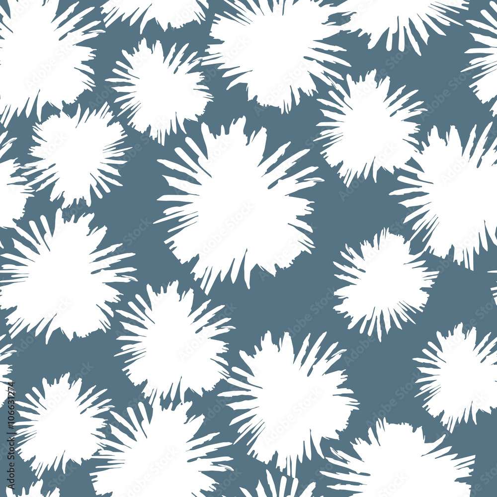 seamless tiny daisy vector pattern background