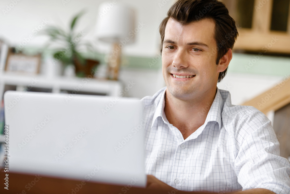 Fototapeta premium Young businessman in office