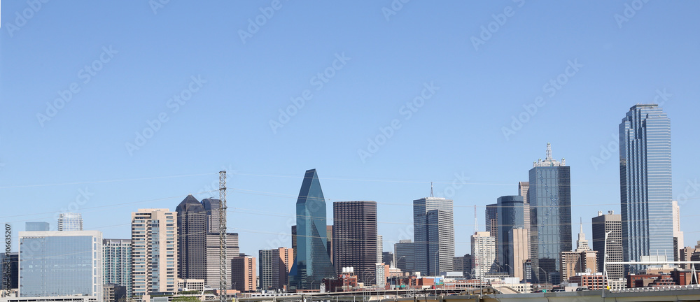 Obraz premium Panoramic view Dallas Texas city skyline