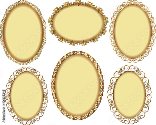 set of golden frames