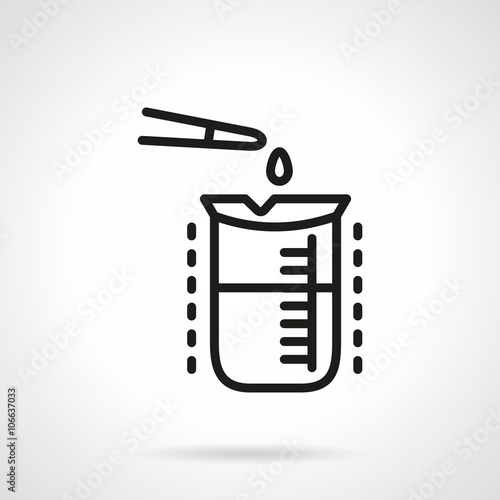 Chemical analysis simple line vector icon