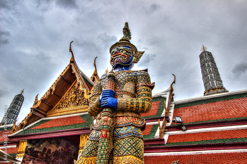 Fototapeta premium Monster statue inside public royal temple