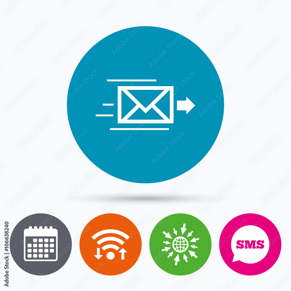 Mail delivery icon. Envelope symbol. Message Mail delivery icon. Envelope symbol. Message