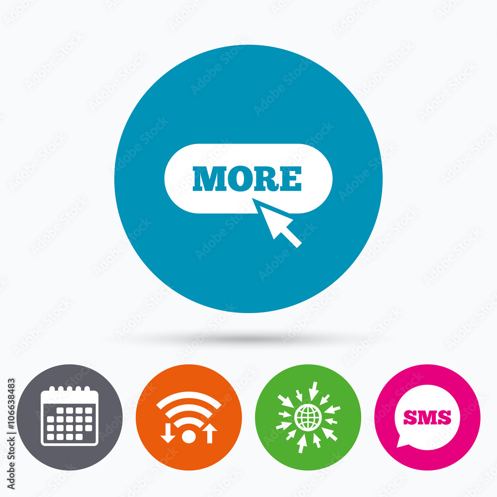 More with cursor pointer icon. Details symbol. More with cursor pointer icon. Details symbol.