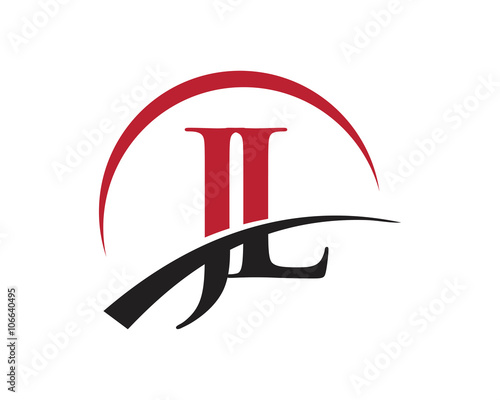 JL red letter logo swoosh