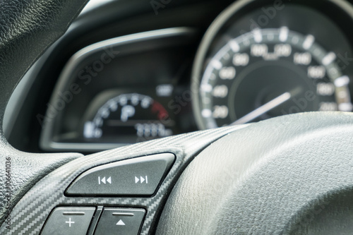 Switch panel steering wheel in car