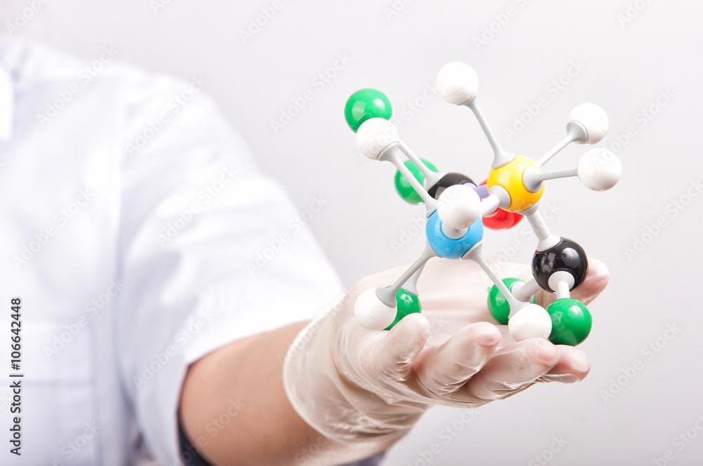 Fototapeta premium scientist with equipment and science experiments