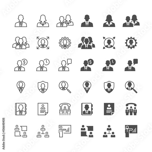 Business icons, included normal and enable state.
