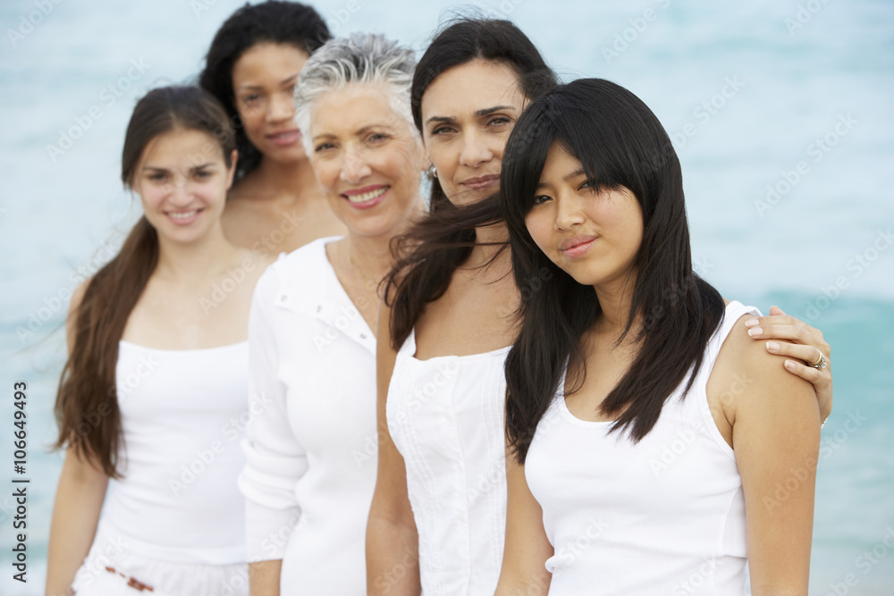 Women smiling together outdoors Women smiling together outdoors