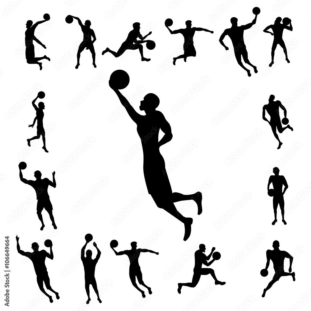 Basketball player silhouette Basketball player silhouette