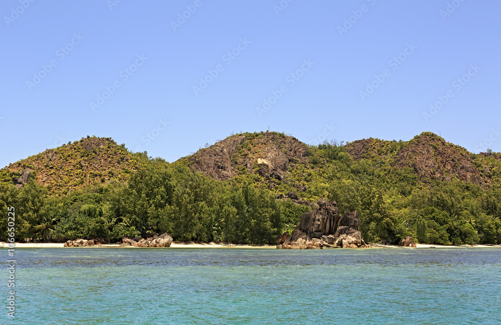 Beautiful Curieuse Island in Indian Ocean.