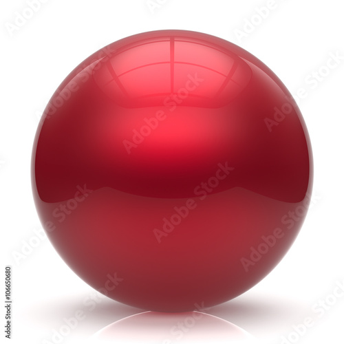 Sphere button ball red round basic circle geometric shape solid figure simple minimalistic element single shiny glossy sparkling object blank balloon atom icon scarlet