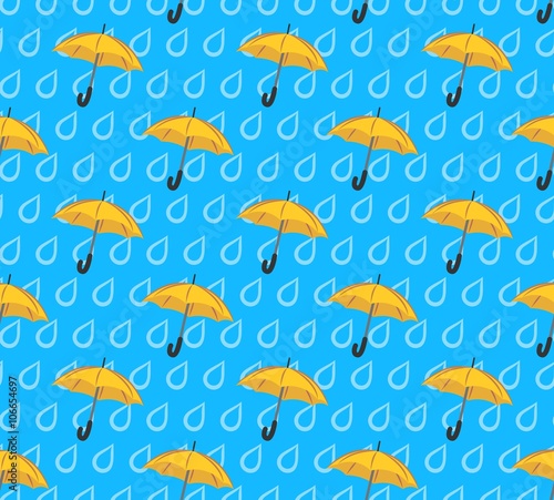 Background with a rain and umbrella.