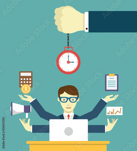 Time management - pledge of success. Business planning and results