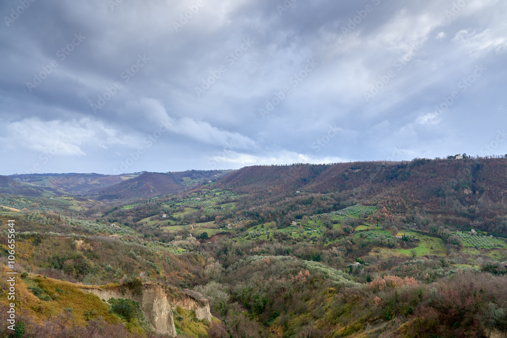 landscape around the Civita di bagnoregio landscape around the Civita di bagnoregio