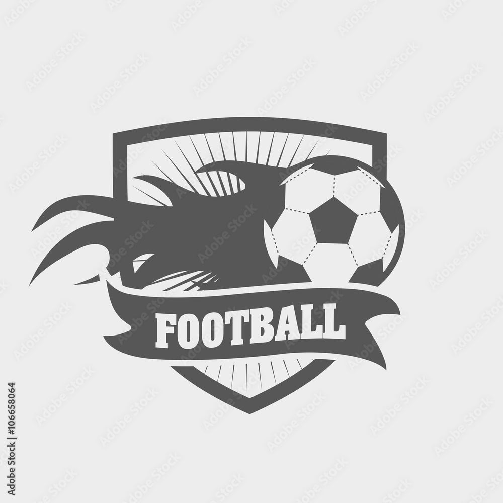 Soccer Or Football Logo Label Or Badge Concept With Shield And Ball On Fire Stock Vector Adobe Stock Soccer Or Football Logo Label Or Badge Concept With Shield And Ball On Fire Stock Vector Adobe Stock