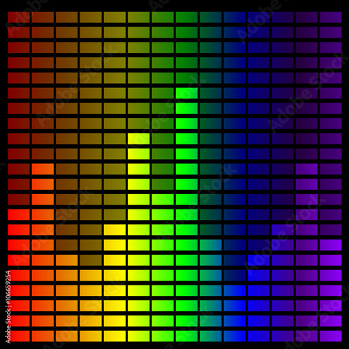 Rainbow music equalizer