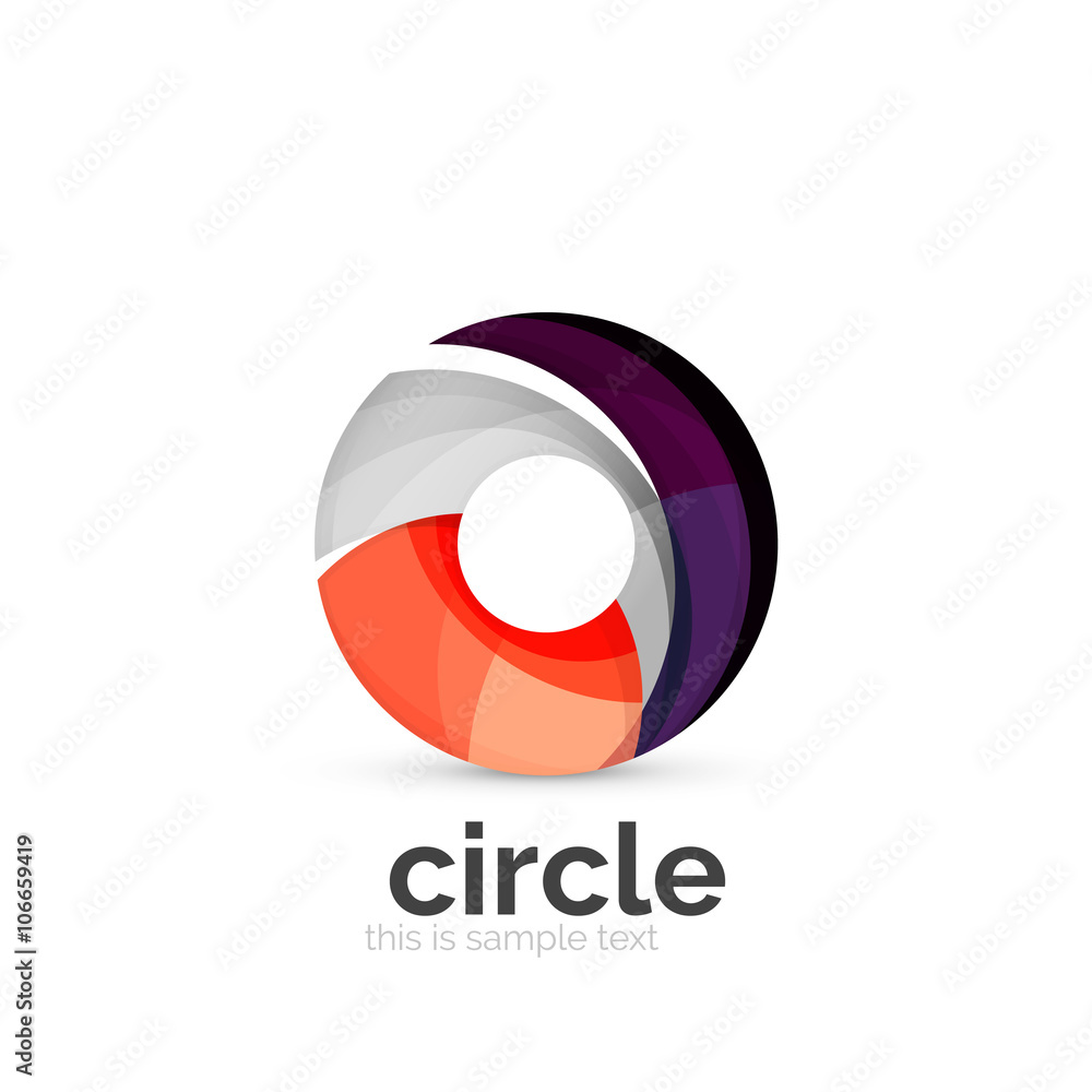 Abstract swirly round logo template Abstract swirly round logo template