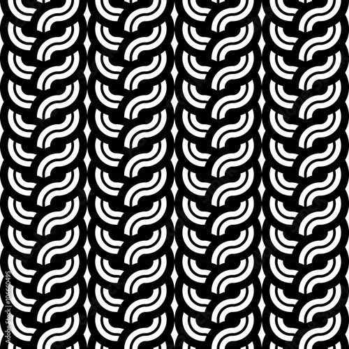 Design seamless monochrome interlaced pattern