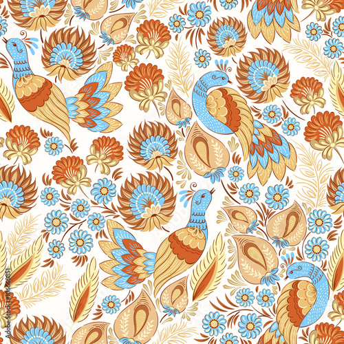 Fototapeta Naklejka Na Ścianę i Meble -  Seamless ornament in Ukrainian style