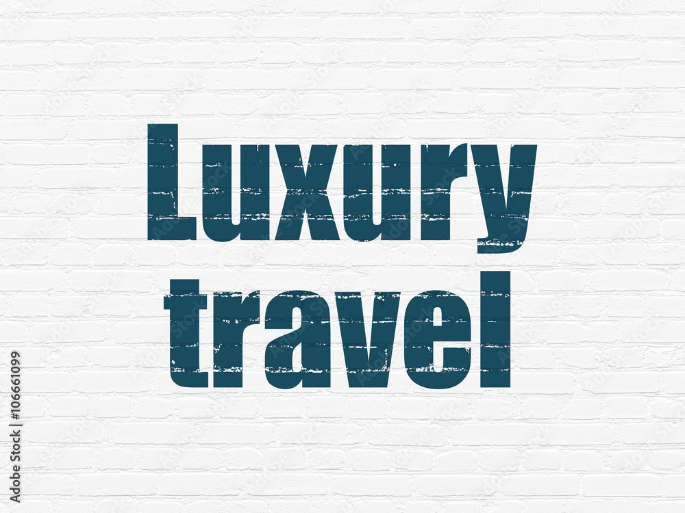 Travel concept: Luxury Travel on wall background