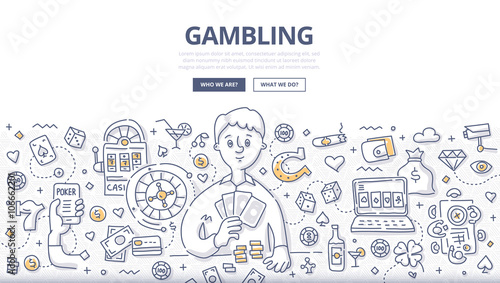 Gambling Doodle Concept