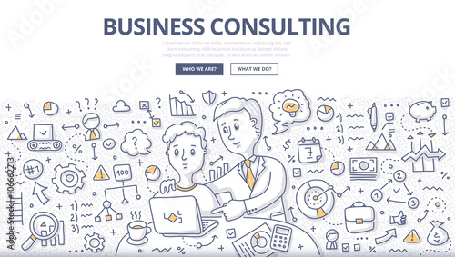 Business Consulting Doodle Concept