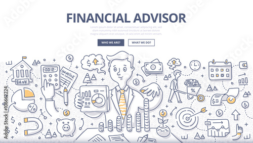 Financial Advisor Doodle Concept
