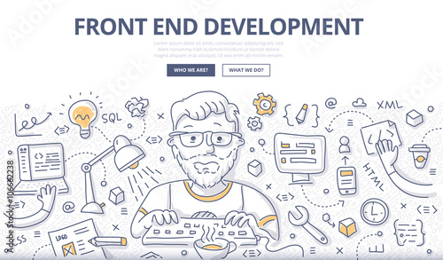 Front End Development Doodle Concept