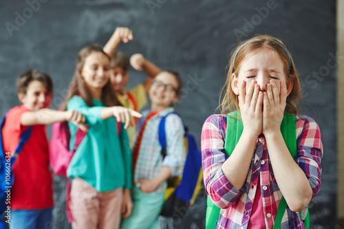 Tableau sur toile Unhappy classmate