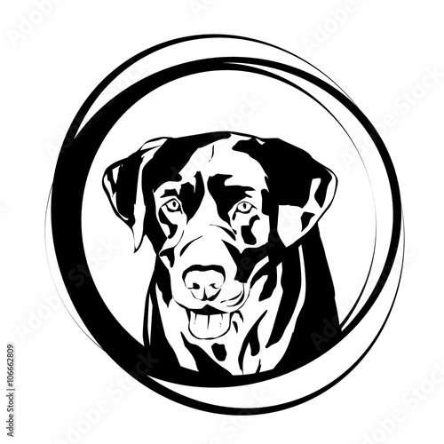 Vector illustration of dog logo.