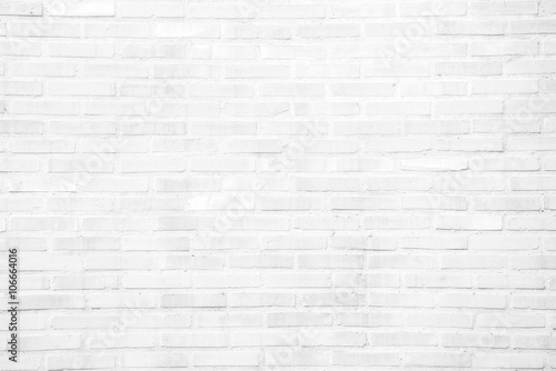 White grunge brick wall texture background